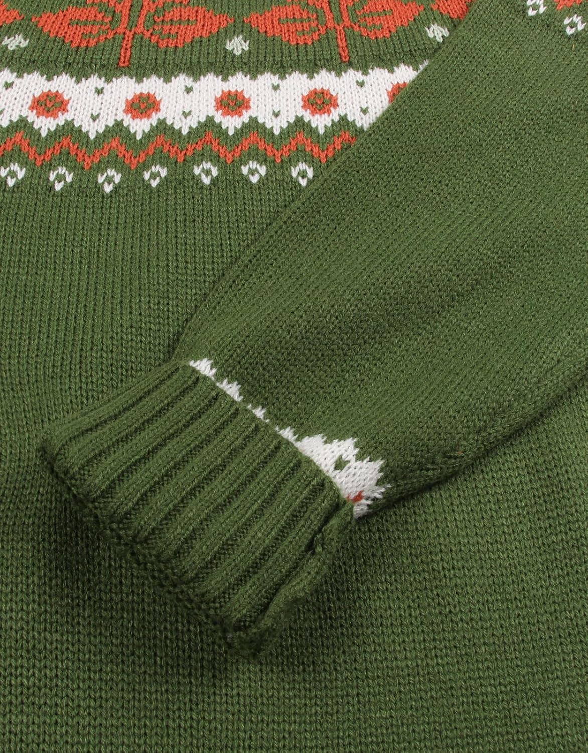 Womens Knit Leaf Sweaters Long Sleeve Crew Neck