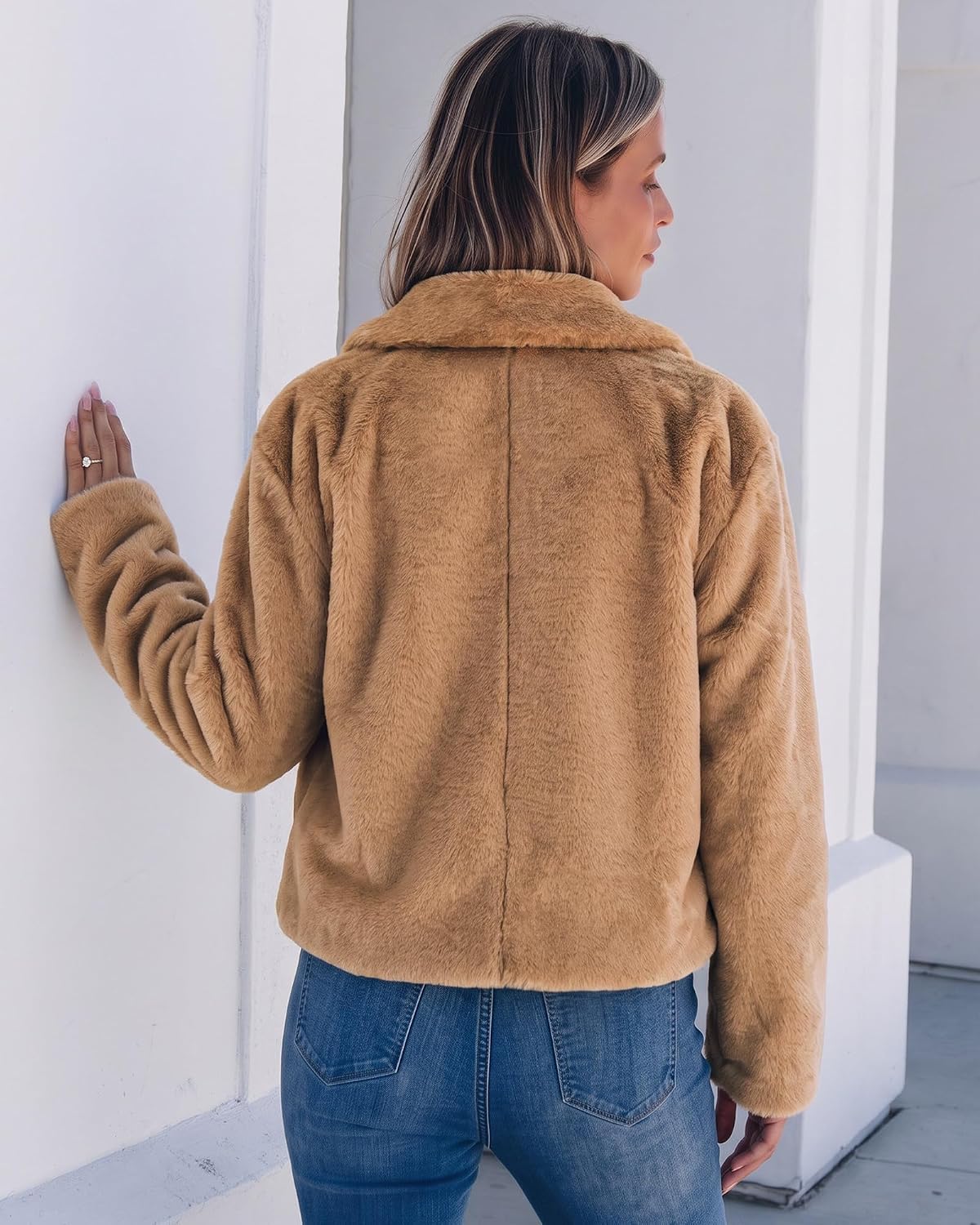 Jackets for Women Cropped Fuzzy Fluffy Fall Winter Coats