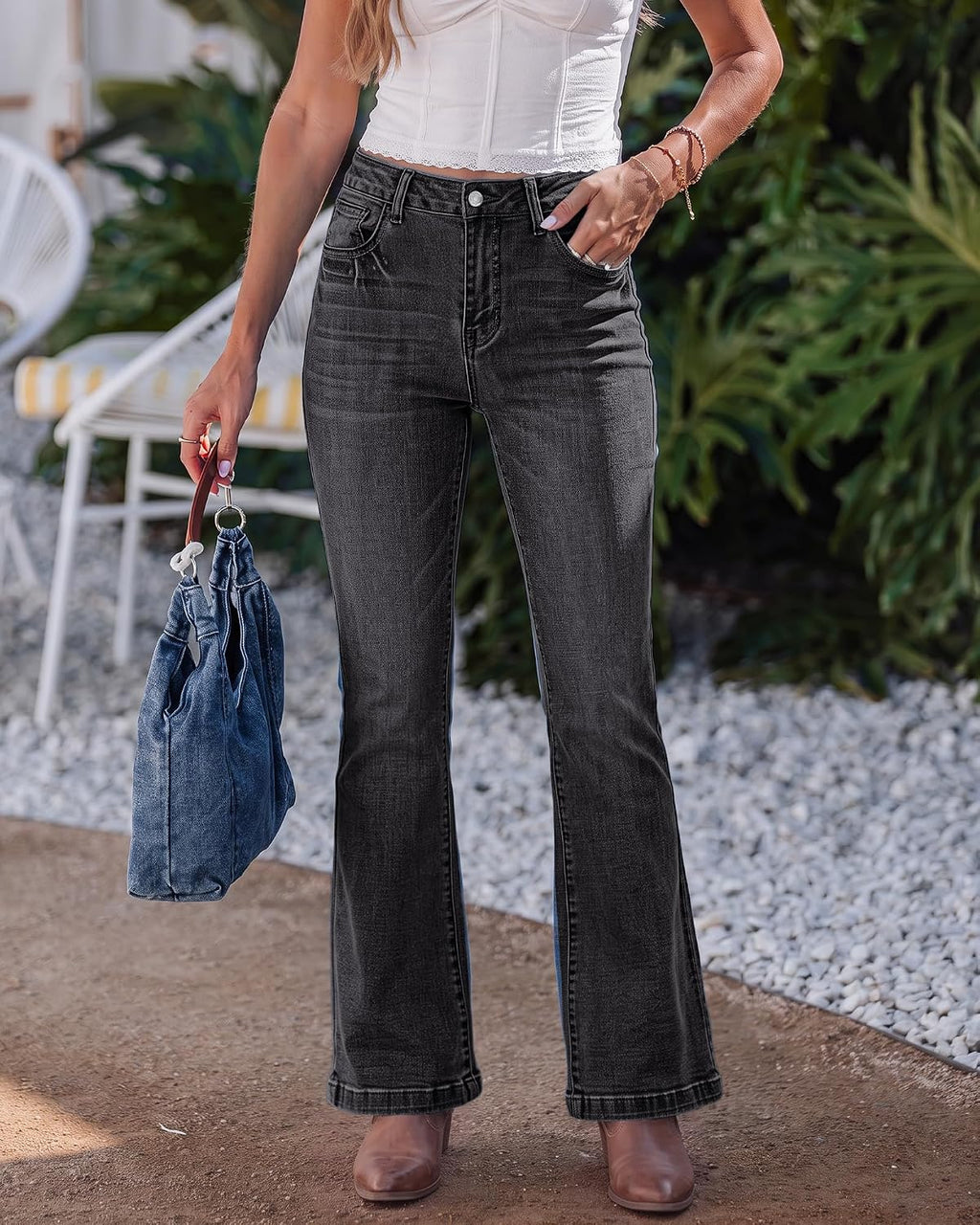 Jeans for Women Trendy Mid Rise Stretch Western Denim Pants