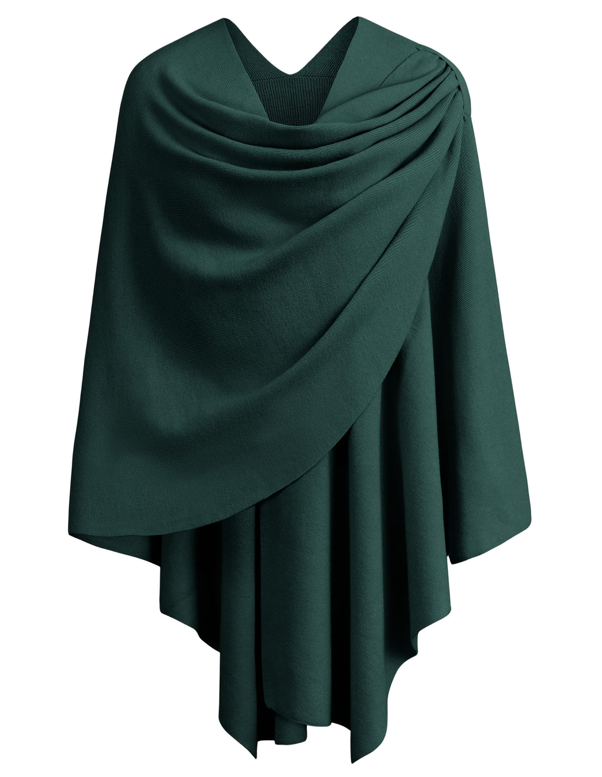 Cross Front Poncho Shawl Wrap Elegant Wedding Formal
